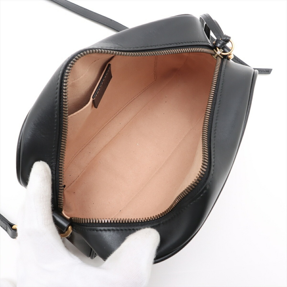 Gucci GG Marmont Leather Chain Shoulder Bag Black - Picture 6 of 8